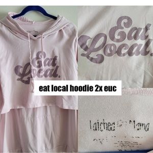 “Eat Local” Latched mama nursing hoodie, sweater, size 2X EUC